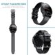 thumbnail image 4 of Correa de silicona de 22 mm para correa de reloj Garmin Fenix ​​7/6/6 Pro/5/5 Plus (negro), 4 of 7