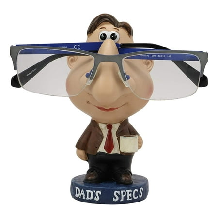 Ebros Father Dad Holding Coffee Cup Novelty Whimsical Eyeglass Spectacle Holder Decor Statue Home Office Desktop Bedside Desk Table Decorative Figurine for Special Occasions