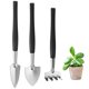 thumbnail image 1 of Uxcell 1-Conjunto de Mini Herramientas de Jardinería, Rastrillo Miniatura de Acero Inoxidable, Paleta y Pala para Plántulas/Bonsái y Plantación [Negro], 1 of 6