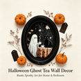 thumbnail image 4 of Vintage Halloween Ghost Wall Art, Oval Framed Spooky Decor, Rustic Farmhouse Style for Living Room & Entryway, Seasonal Home Decoration for Halloween Lovers, 4 of 7