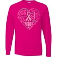 thumbnail image 3 of Inktastic Breast Cancer Awareness Heart Words Long Sleeve T-Shirt, 3 of 5