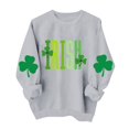 thumbnail image 1 of Tauxra Chandails à Enfiler de la Saint-Patrick pour Femmes, Manches Longues, Col Rond, Coupe Ample, Blouse Tunique Décontractée pour Femmes, 1 of 8
