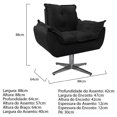 thumbnail image 5 of Sillón Odette B base de metal - Negro WEIK Odette, 5 of 5