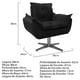 thumbnail image 5 of Sillón Odette B base de metal - Negro WEIK Odette, 5 of 5