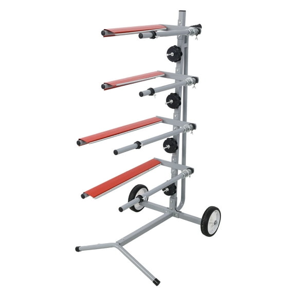 Mobile Tree Style Masking Paper Machine Station, Stand Holds Multiple Rolls