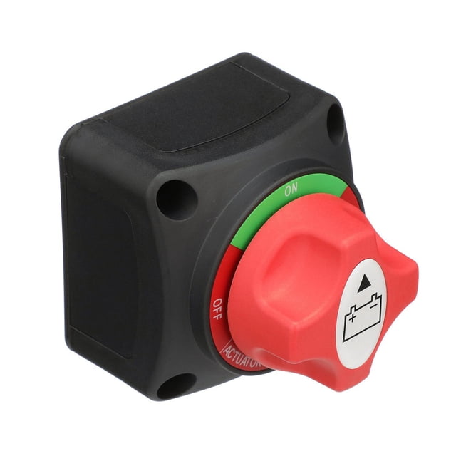 Attwood Marine Battery Disconnect Switch 14233-7 Used For Protection Against Theft; 12 Volt DC To 50 Volt DC; On/Off Switch; 200 Amp Continuous/300 Amp Intermittent; With Removable Control Knob