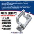 thumbnail image 3 of Dryer Door Hinge Assembly Part# WE1M751 - Replacement and Compatible with Some GE Dryers, 3 of 7
