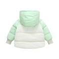 thumbnail image 4 of Winter Savings Clearance! Lindreshi Winter Coats for Toddler Girls and Boys Clearance Winter Baby Boys Girls Contrast Color Hooded Cotton Jacket, 4 of 4