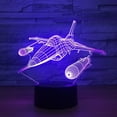 thumbnail image 4 of YSTIAN Warplane Aircraft 3D Night Light Table Lamp Multi Colors Jet Plane with USB Power Decor Birthday Holiday Year Decor Gift Decoración De Dormitorio De Luz De Noche Led, 4 of 9