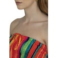 thumbnail image 3 of HAPPY BAY Women's Summer Boho Beach Halter Smocked Mini Flowy Dress Tube Top Strapless Dresses for Women One Size Tie Dye Stripes, Multicolored, 3 of 6