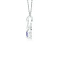 thumbnail image 2 of Angara Necklace - Natural Tanzanite Infinity Heart Necklace with Diamond Accents in 14K White Gold for Women (Size-4mm) | December Birthstone, Birthday, Anniversary, Christmas, Jewelry Gift for Women, 2 of 10