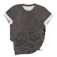 thumbnail image 4 of ATENAR Womens Shirts Casual Shirts Plus Size Printed Tops Black M, 4 of 6