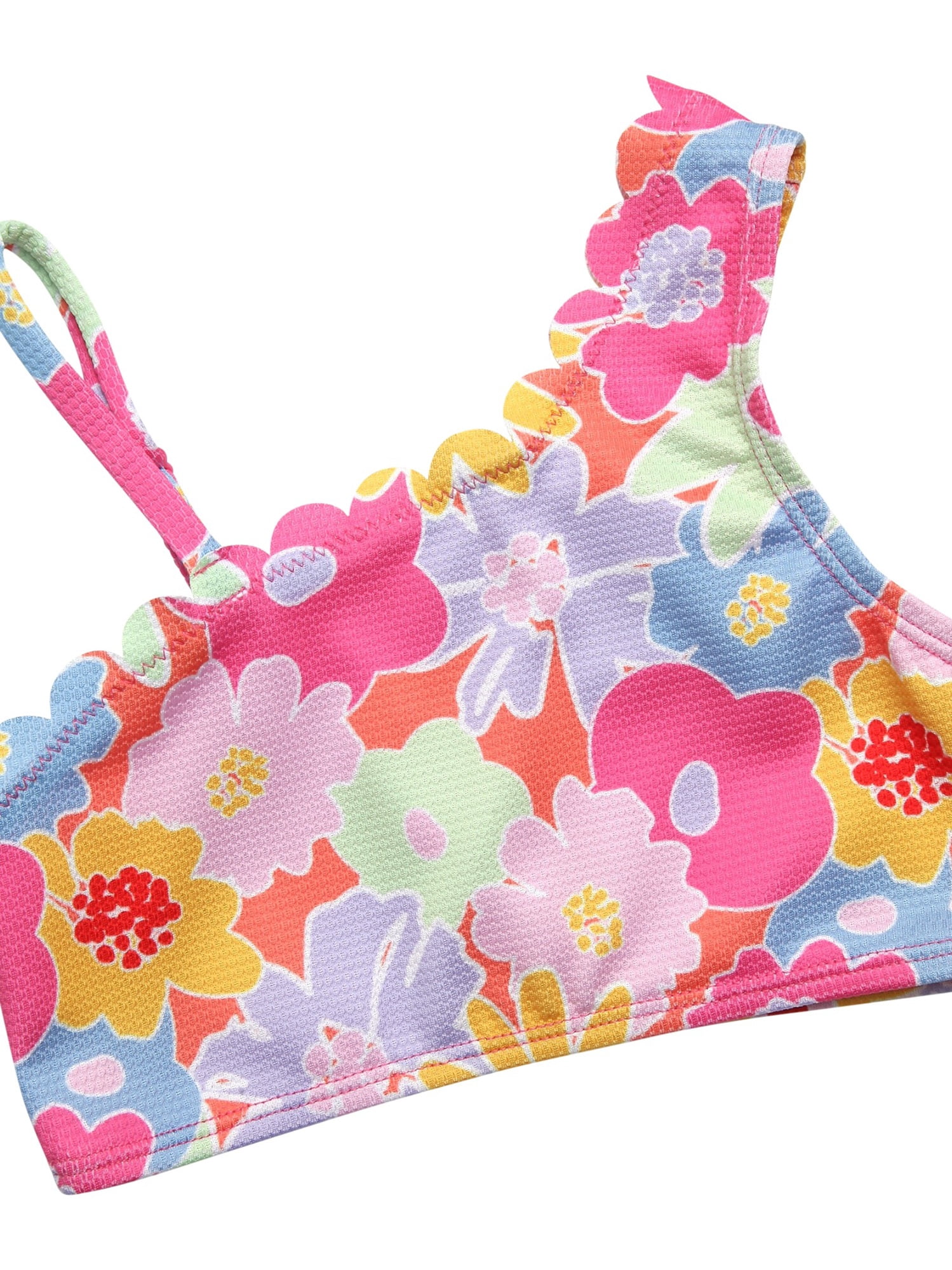 Jessica Simpson Girls' Two-piece Asymmetrical Bikini Swimsuit, Sizes 4-16