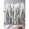 thumbnail image 3 of Black Grey Vintage Sheer Curtains 84 Inch Length 2 Panels Set - Light Filtering Window Treatments, Retro Abstract Art Rod Pocket Semi Curtains for Living Room/Bedroom/Kitchen Décor, 104"W x 84"L, 3 of 7