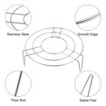 thumbnail image 4 of Unique Bargains 3pcs Round Cooking Rack 9.4" Dia Stainless Steel 2.8" Tall for Cooking, Silver, 4 of 6