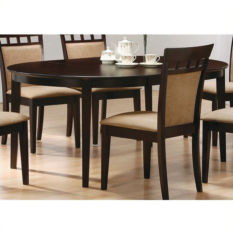Coaster Gabriel Oval Butterfly Leaf Dining Table In Cappuccino Walmart Canada