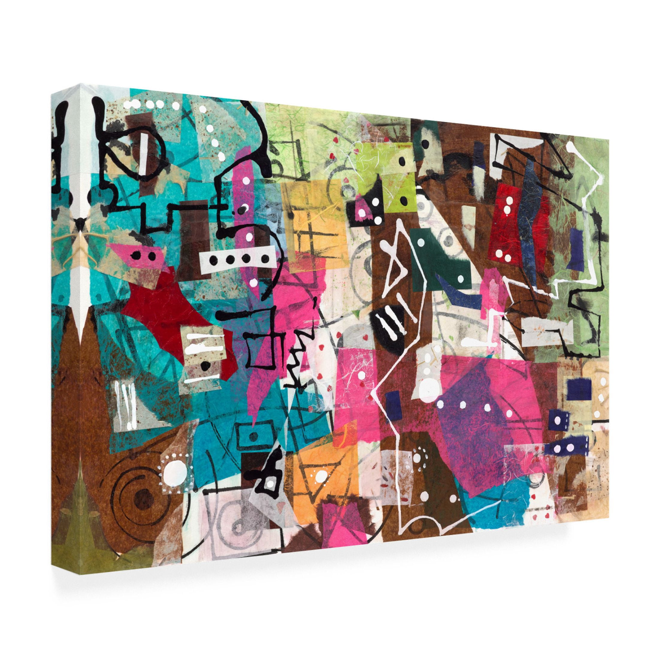 Canvas Wall Art - Ellen Kossoff 'Cement City 1' Wall Art for Living Room, Bedroom, or Office Décor by Trademark Fine Art - 47 x 30 Inches