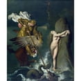 thumbnail image 3 of Jean Auguste Dominique Ingres 12x14 Black Modern Framed Museum Art Print Titled - Angelica Saved by Ruggiero (1819-39), 3 of 5