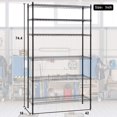 thumbnail image 6 of YRLLENSDAN Heavy Duty Garage Shelves and Storage, 6 Tier Metal Shelves for Garage Adjustable Wire Shelving Unit Rack Utility Shelf for Kitchen Home, 6 of 7