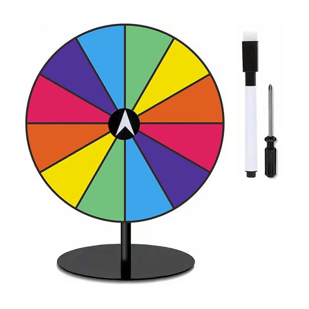 Colorful Acrylic Rotating Game Wheel Drys Erase Prize Spinner Board Easy Assembly Instructions For Family Entertainment Multicolor