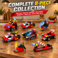 8-in-1 Fire Rescue Interlocking Block Building Set, Fire Red, 11.85 x 7 ...