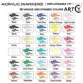 thumbnail image 3 of Acrylic Paint Pens - 30 Acrylic Paint Markers Medium Tip (2mm) | Great for Rock Painting, Canvas, Glass, Porcelain, Fabric, Paper, Pottery and Plastic, 3 of 3