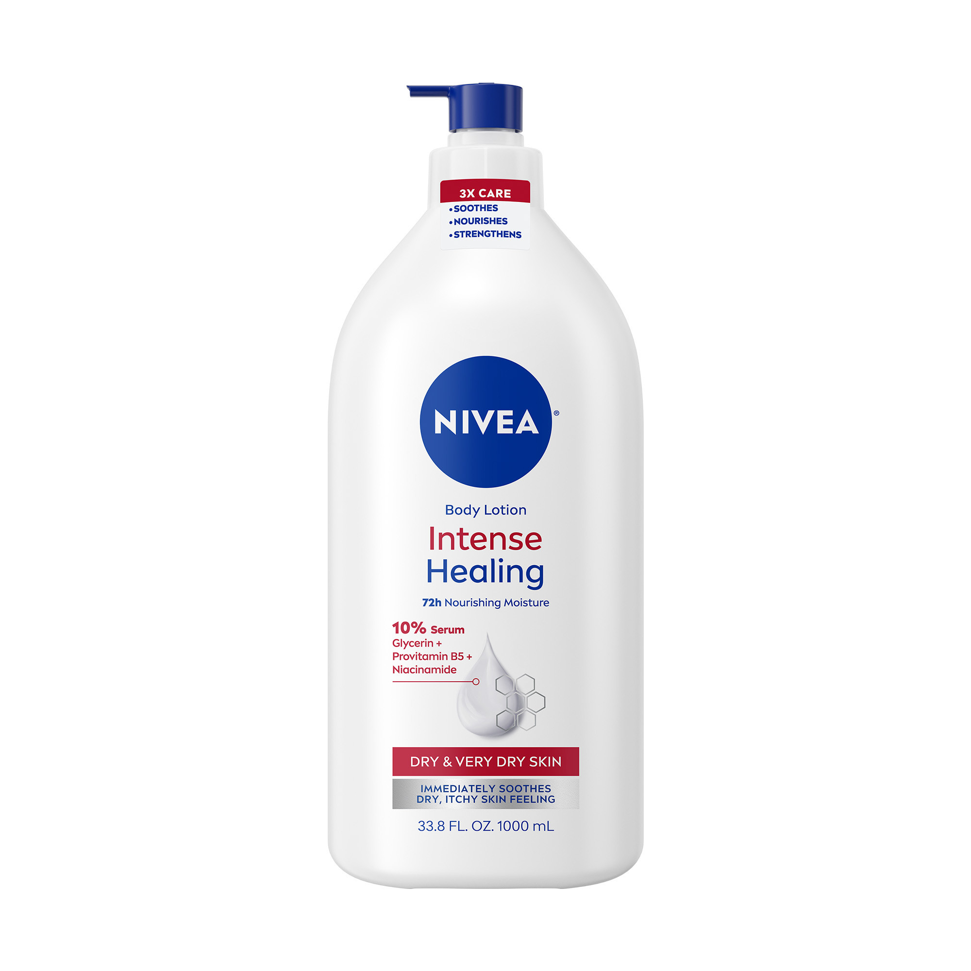 NIVEA Intense Healing Body Lotion, Very Dry Skin, 33.8 oz photo 1