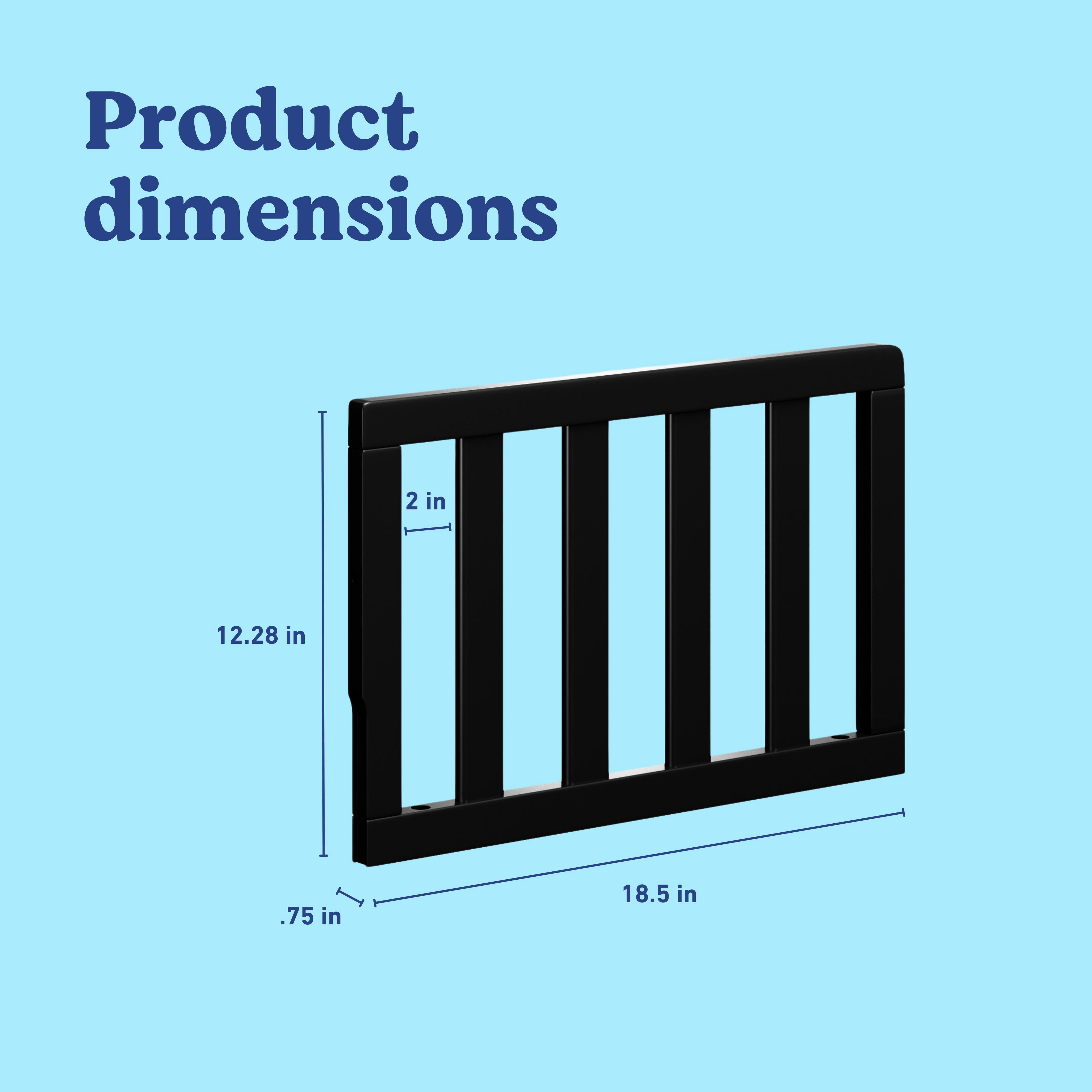 Graco Toddler Safety Guardrail (Slats), Black
