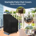 thumbnail image 6 of SHELTUSE 2 Pack Patio Chair Covers, Outdoor Lawn Patio Furniture Cover, Lounge Deep Outdoor Seat Cover, UV Protected with Waterproof - 40 Inch L x 40 Inch W x 23 Inch H, Black, 6 of 7