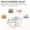 thumbnail image 6 of Yayeee Collapsible Cube Storage Bin with Lid Fabric Closet Decorative Basket with Handles, Colorful Geometric, 6 of 7