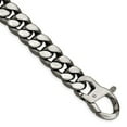 thumbnail image 3 of Sterling Silver Ruthenium and Antiqued Brushed Link Bracelet, 3 of 5