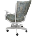 thumbnail image 2 of Classic Caster Solid Wood Dining Chair - Poet Sky Blue Fabric - White, 2 of 5