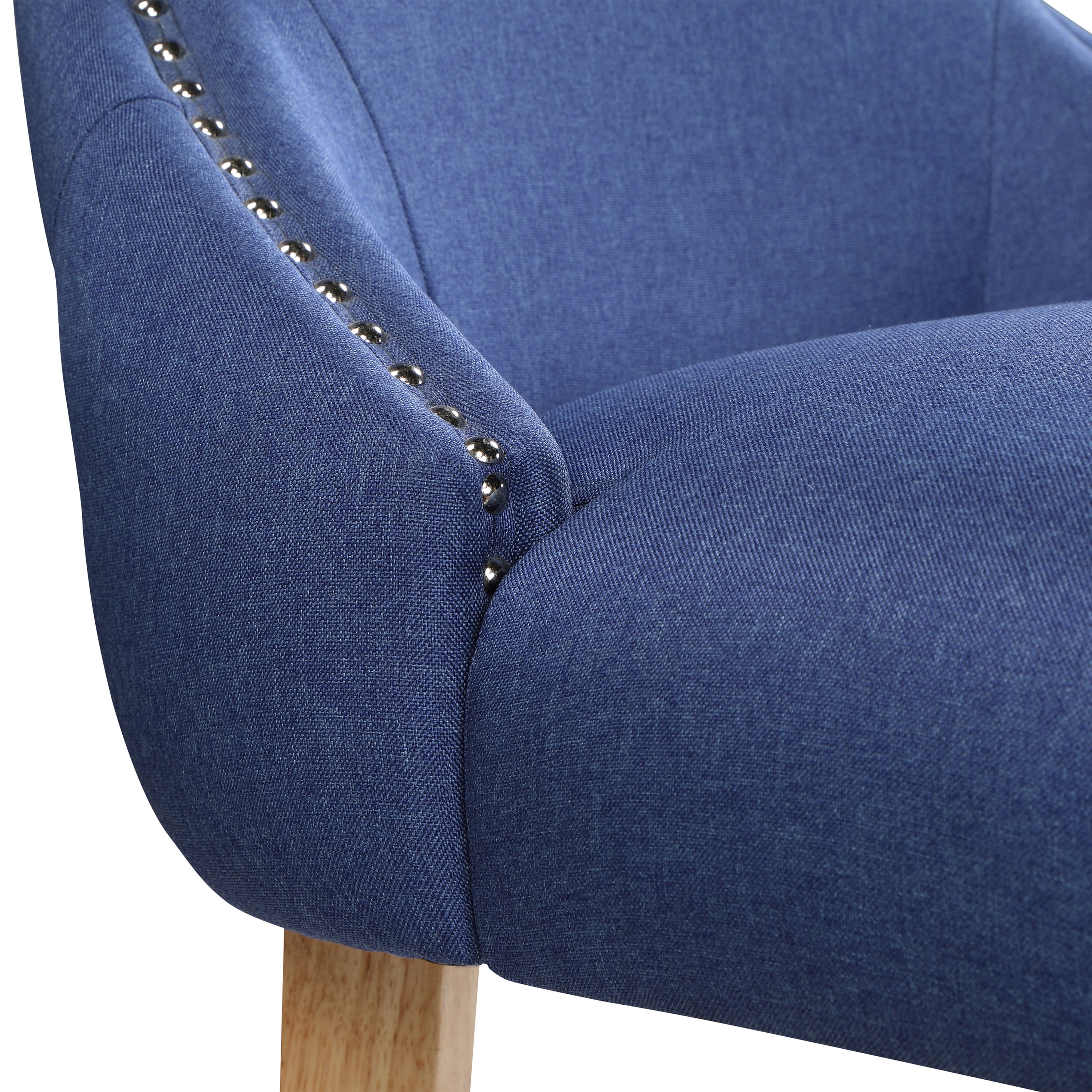 Furniture of America Taryn Upholstered Wood Blue Side Chairs (Set of 2)