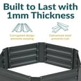 thumbnail image 4 of Sunnydaze 41" x 35" x 12.25" Hexagon Gray Galvanized Steel Outdoor Raised Garden Bed, 4 of 12
