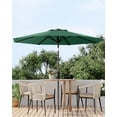 thumbnail image 3 of Yiwa Parasol de Marché, Parasol de Table Extérieur de 9 Pi avec Inclinaison à Bouton-Poussoir, Manivelle et 8 Nervures Robustes pour Protection UV, 3 of 7