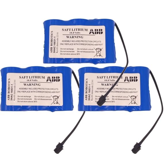 3 PCS 3HAC16831-1 10.8V 17Ah ABB Battery for ABB Robot Controller Battery 3HAC16831-1 LS33600