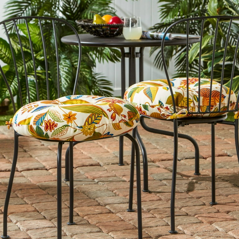 Greendale Home Fashions 18 Outdoor Bistro Chair Cushion Set of 2 Walmart