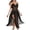 Black# lingerie for women, variant on Pafei Tyugd Midi Nightgowns for Women Trendy Ruffle Trim Side Slit Lingerie Dress Lightweight Flowy Spaghetti Straps Slip Dress for Home White M