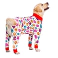 thumbnail image 3 of Mono de cobertura completa para perro, pijama con estampado de calavera de dinosaurio, Mono para perros medianos y grandes, ropa de Pitbull Samoye, 3 of 4