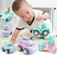 thumbnail image 1 of 3/5/7Pcs Baby Mini Cartoon Construction Vehicle Pull Back Inertia Toy Car Set, 1 of 4