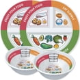 thumbnail image 1 of Juego de platos y tazones Portion Control Viynran para bajar de peso, 1 of 7