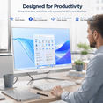thumbnail image 2 of PTZZHEDM 23.8" All-in-One Desktop PC, Intel i5-2520M, 16GB RAM, 1TB SSD, Windows 10 Pro, White, 2 of 12