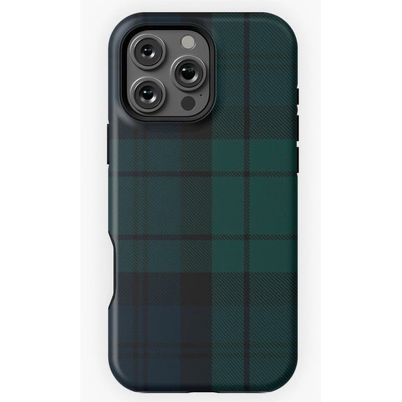 Black Watch Tartan Plaid Pattern Design Phone Case for iPhone 11 12 13 14 15 16 17 Pro Max