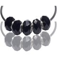 thumbnail image 3 of 20Pcs 10x19.5mm Handmaking Large Hole Glass Beads Mix Color Charm for Jewelry Making - Dark Blue, 3 of 7