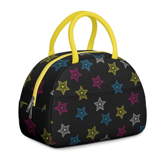 Vintage Psychedelic Lunch Tote – Artistic Abstract Design with Retro Colors, Insulated & Leakproof for Women Who Love Boho Vibes