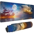 thumbnail image 1 of Moon Large Extended Gaming Mouse Pad 31.5x11.8in Non-Slip Base Ideal for Office, Study, & Work, 1 of 6