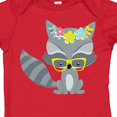 thumbnail image 4 of Inktastic Hipster Raccoon, Raccoon With Glasses, Flowers Boys or Girls Baby Bodysuit, 4 of 5