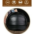 thumbnail image 6 of Winter Caps Leather Middle Old Aged Fleece Lining Warm Earmuffs Headgear Vintage Style Thermal Hat Outdoor Walking Daily Wear Dark brown L{55-56}, 6 of 9