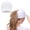 White, variant on Womens Pony Hat High Ponytail Baseball Cap Girls Messy Bun Caps Camouflage Trucker Bad Hair Day Adjustable Dad Hat