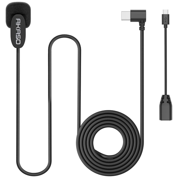 Micrófono externo AKASO para EK7000/ EK7000 Pro/Brave 4/Brave 7 LE/Brave 4 Pro/ V50X/ V50 Elite